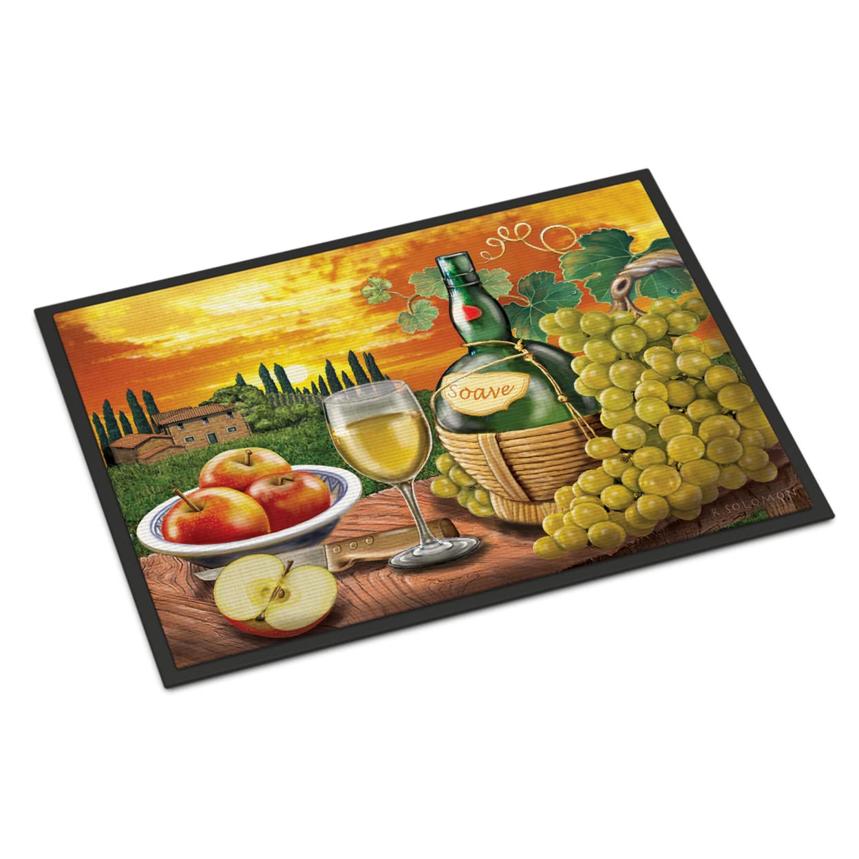Soave, Apple, Wine and Cheese Indoor or Outdoor Mat 18x27