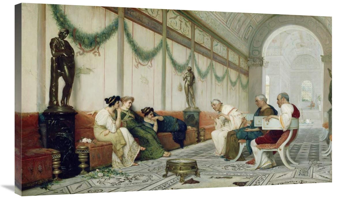 Interior of Roman Building with Figures-Canvas Art-40x24”
