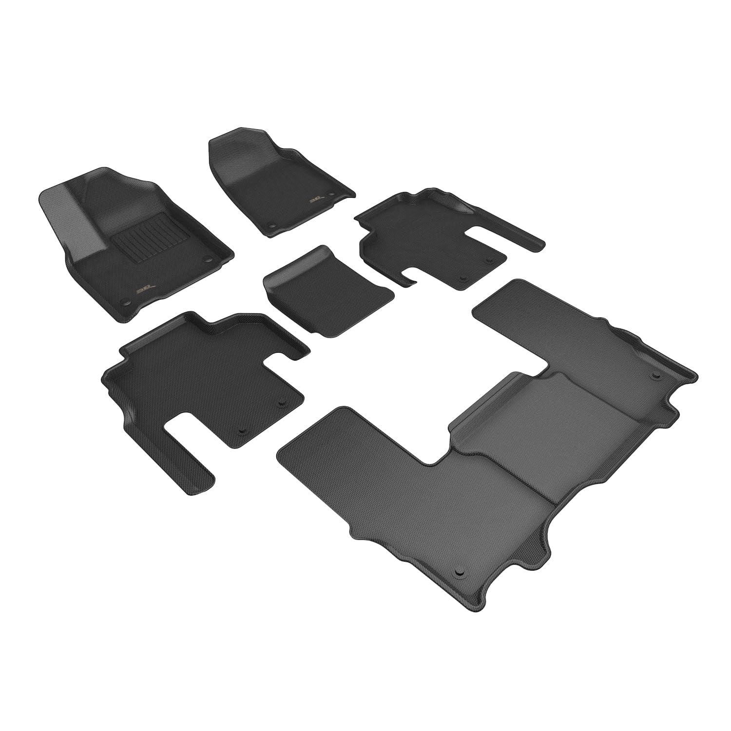 3D MAXpider Compatible with JEEP GRAND WAGONEER 7-SEAT 2022-2026 KAGU BLACK R1 R2 R3
