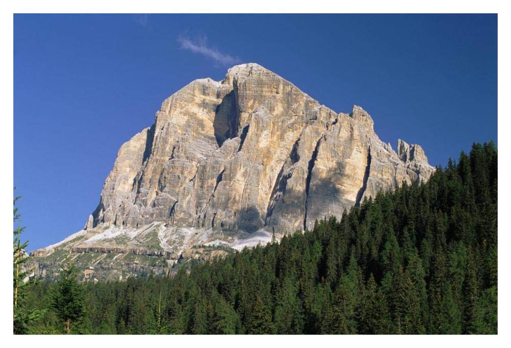 Tofana di Rozes, view of cliff face, Italian Dolomites, Italy-Paper Art-20x14”