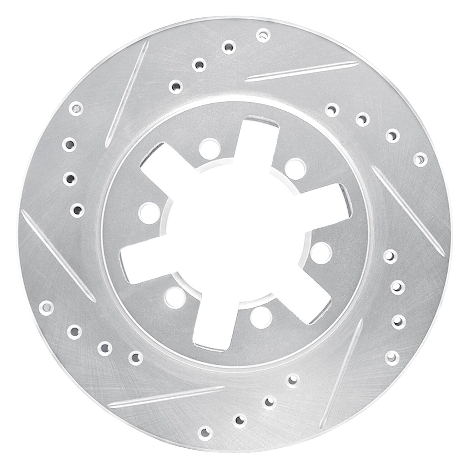 R1 Concepts Brake Rotor Drilled and Slotted Silver EDZ-67079L