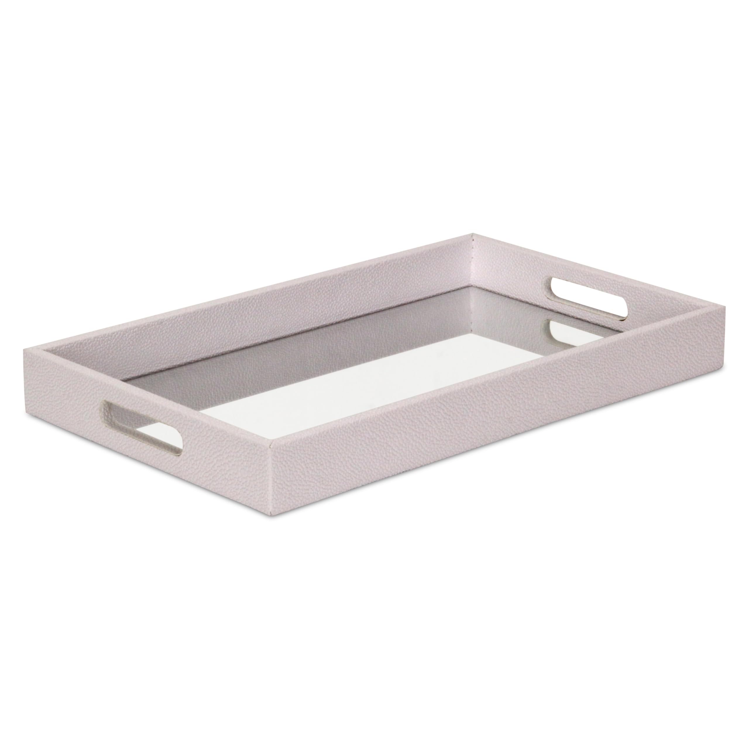 Labai Shagreen Mirrored Tray - White