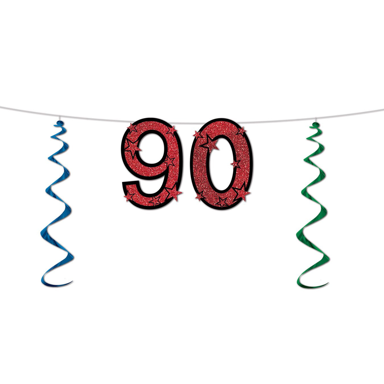90  Glittered Streamer