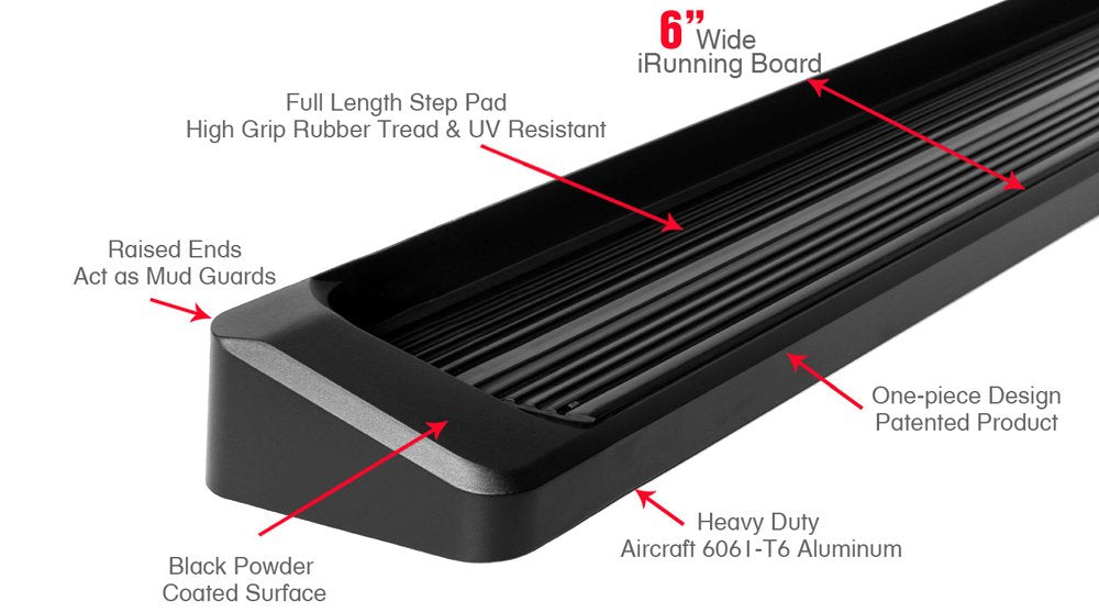 2007-2014 Ford Expedition EL 6061 Aircraft Aluminum Black finishing iRunning Board