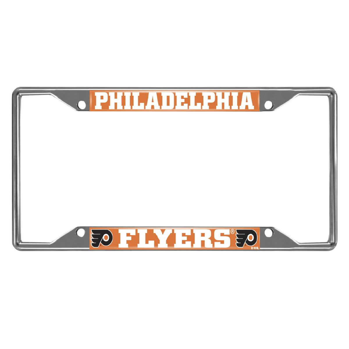 Fanmats 14883 Nhl Philadelphia Flyers Chrome License Plate Frame , 6.25X12.25
