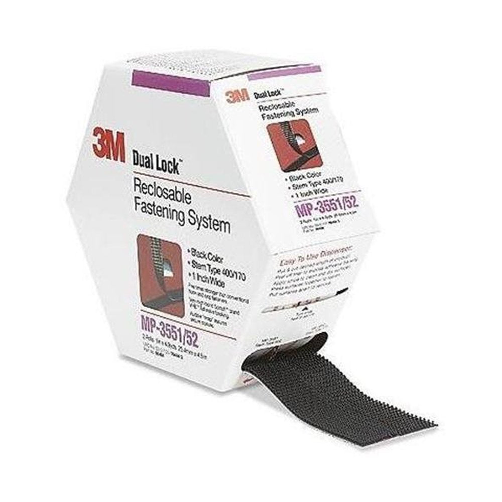 5YDS DUAL LOCK FASTENER BLACK 2 ROLLS PER PACK