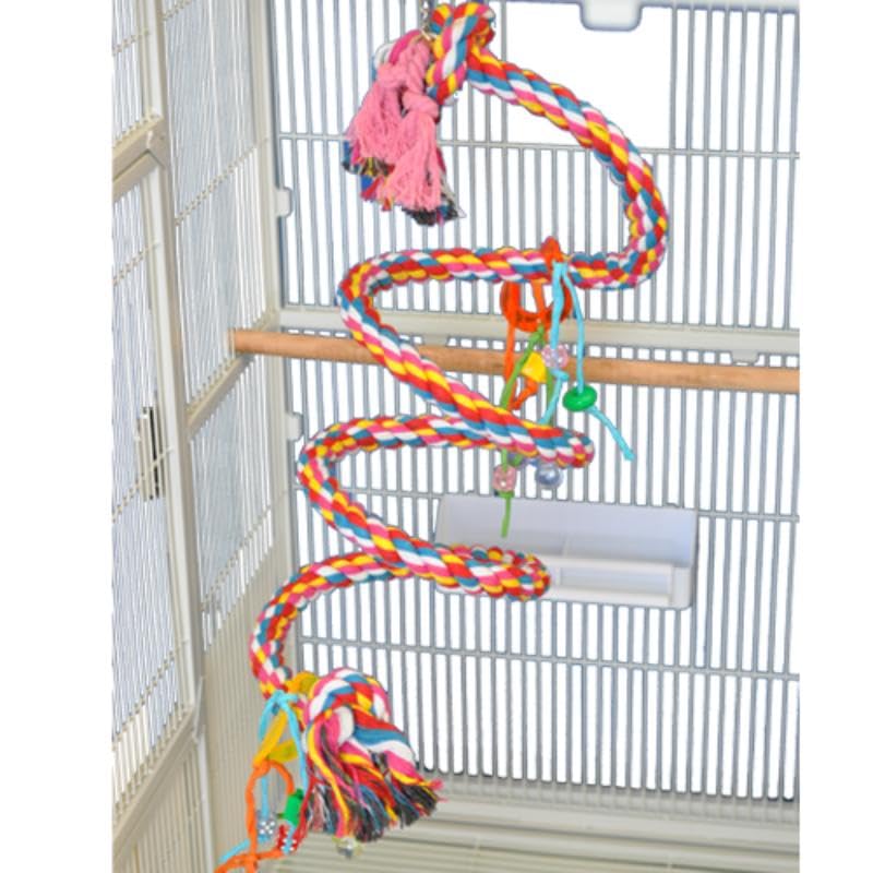 FANCY Medium Rainbow Cotton Rope Boing with Bell
