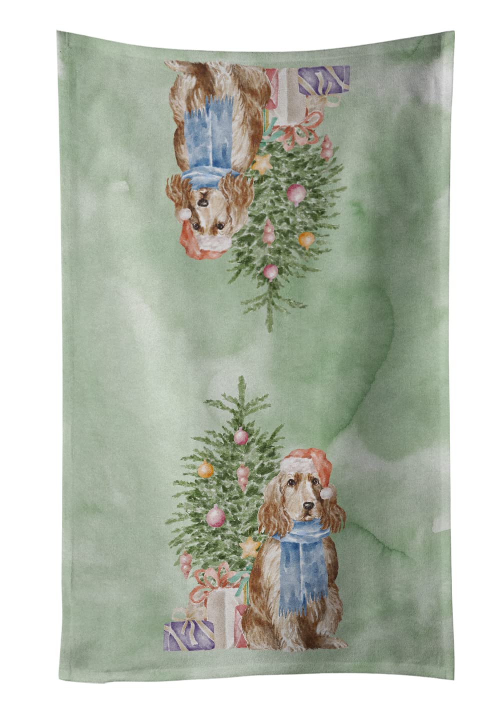 Carolines Treasures CK8220KTWL Cocker Spaniel English Tan and Tree Kitchen Towel Dish Cloths Guest Hand Towel Decorative Bathroom Towel for Face,Tea, Dishcloth, Kitchen and Bath