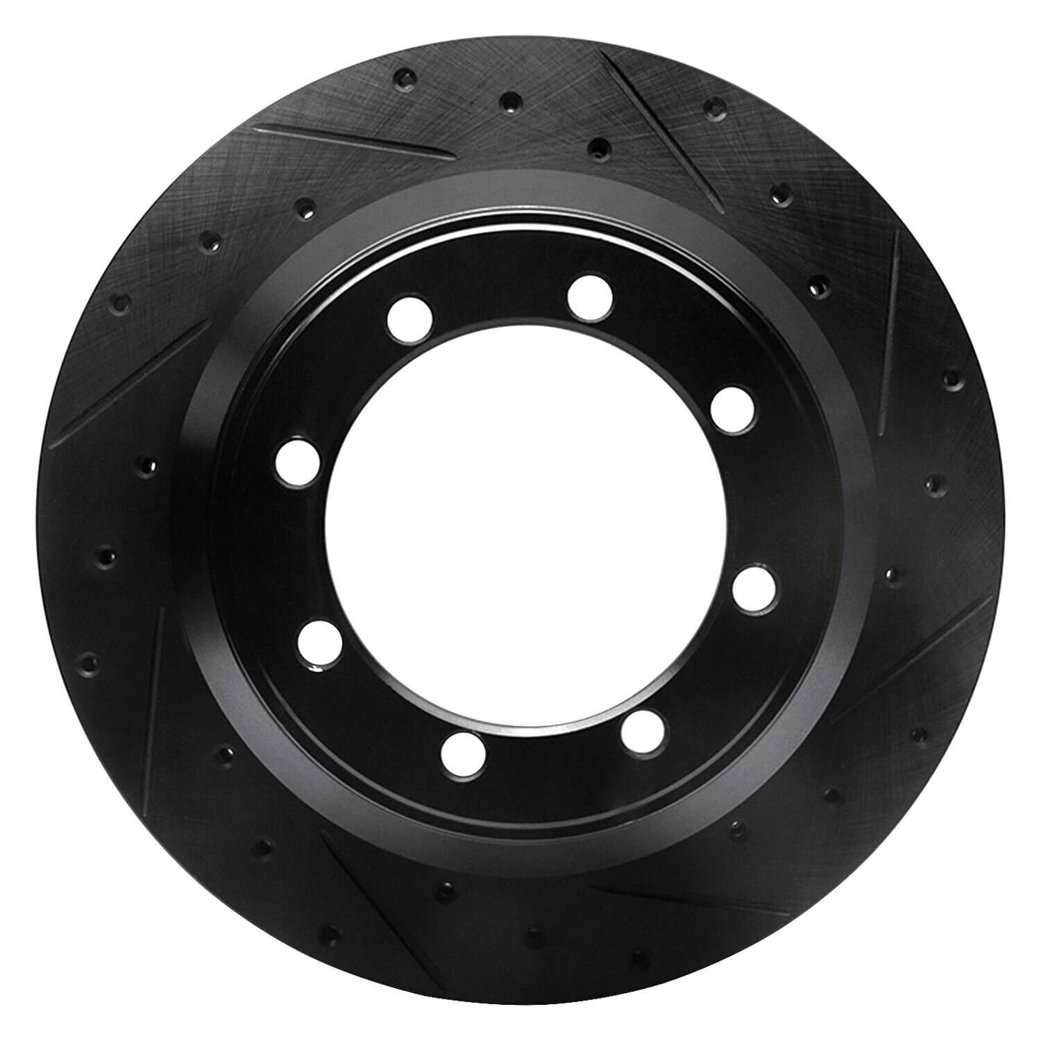R1 Concepts Brake Rotor Drilled and Slotted Black ECB-54160R