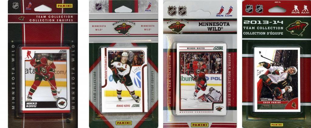 NHL Minnesota Wild 4 Different Licensed Trading Card Team Sets
