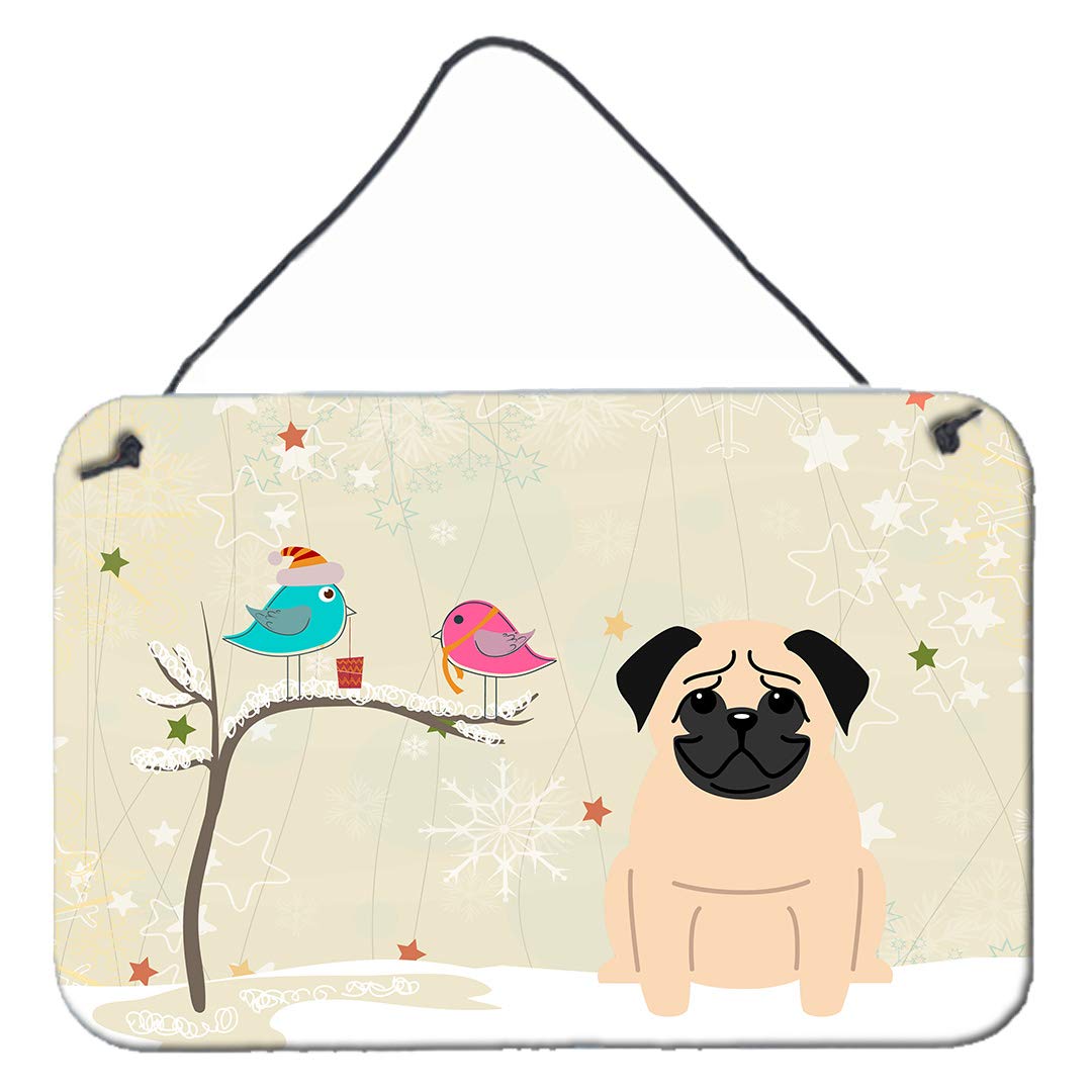 Christmas Presents Between Friends Design with Dog Art Wall or Door Hanging Prints