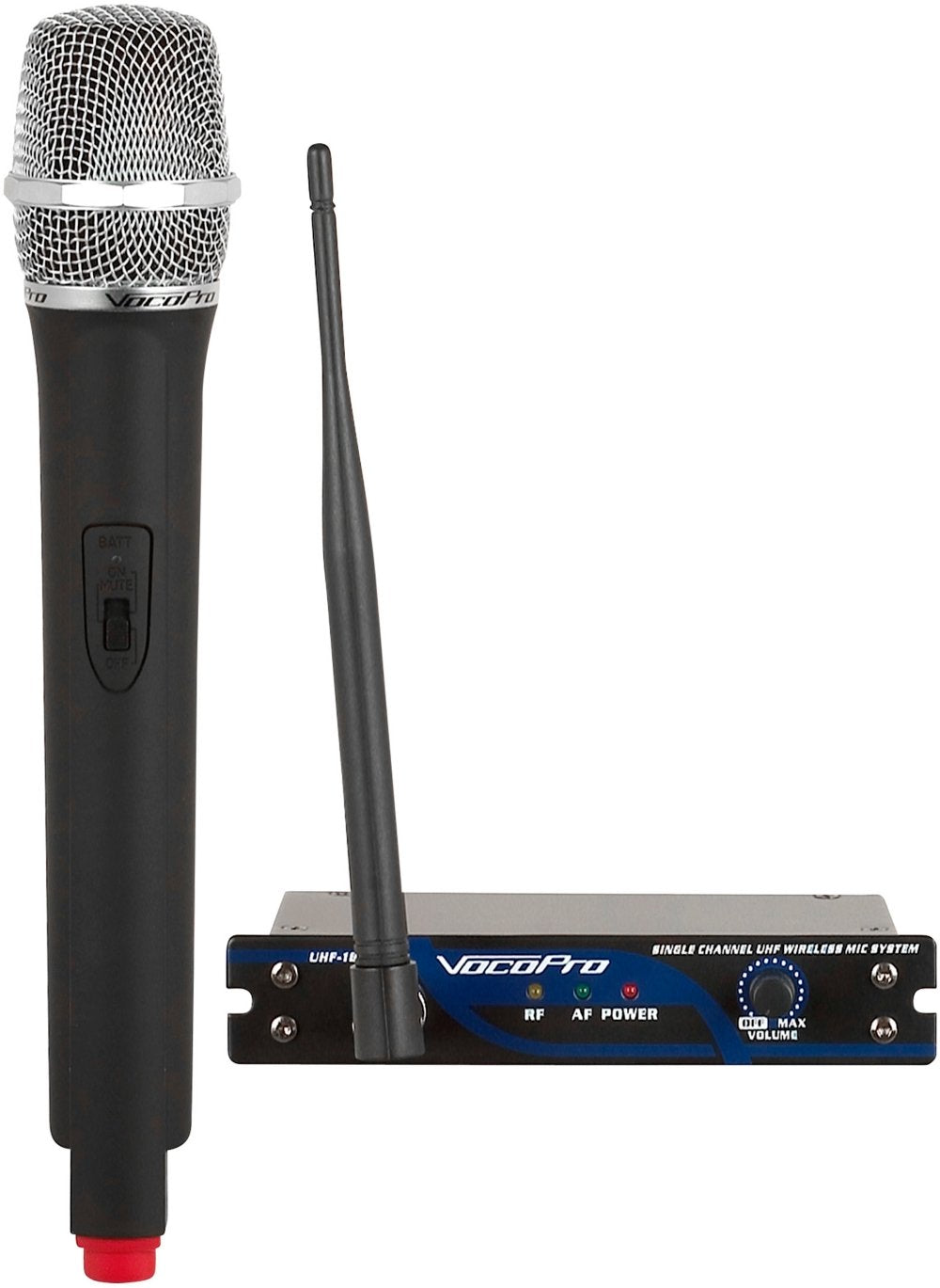 Single Channel UHF Wireless Mic System w/Wireless Handheld Mic and Transmitter