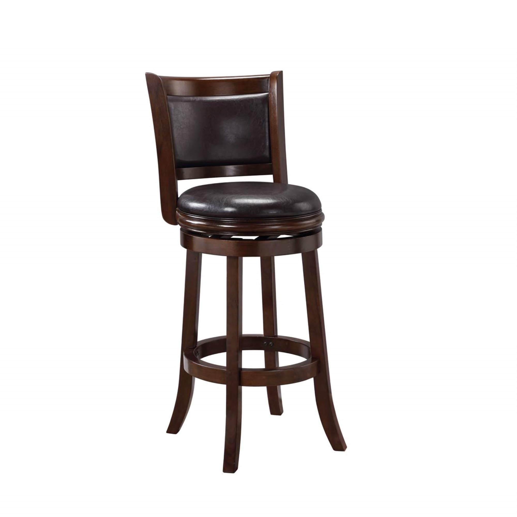 Casafoyer Augusta Bar Height Swivel Stool, 29-Inch, Cappuccino with Dark Brown PU