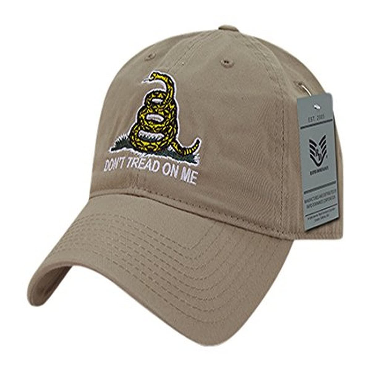 Relaxed Graphic Cap, Gadsden Flag, Khaki