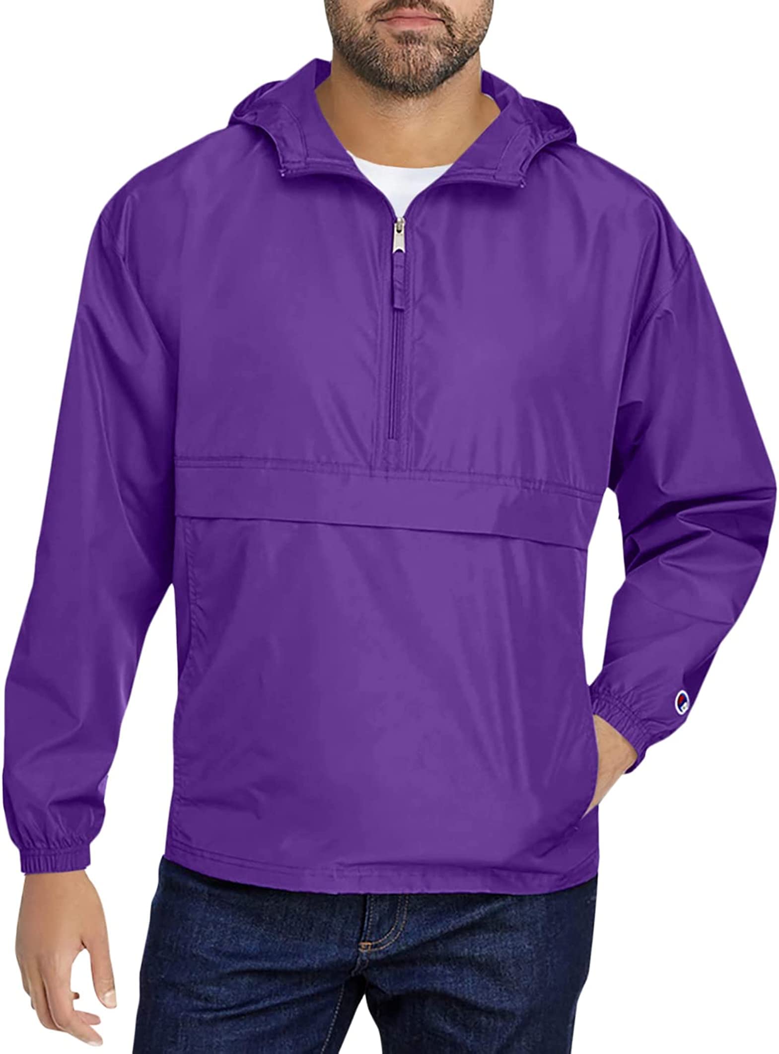 Champion Packable Quarter-Zip Jacket - Purple, S