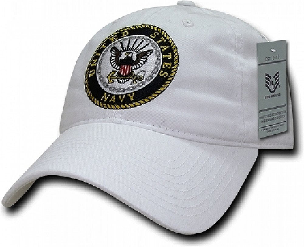 Relaxed Cotton Caps, Navy, White