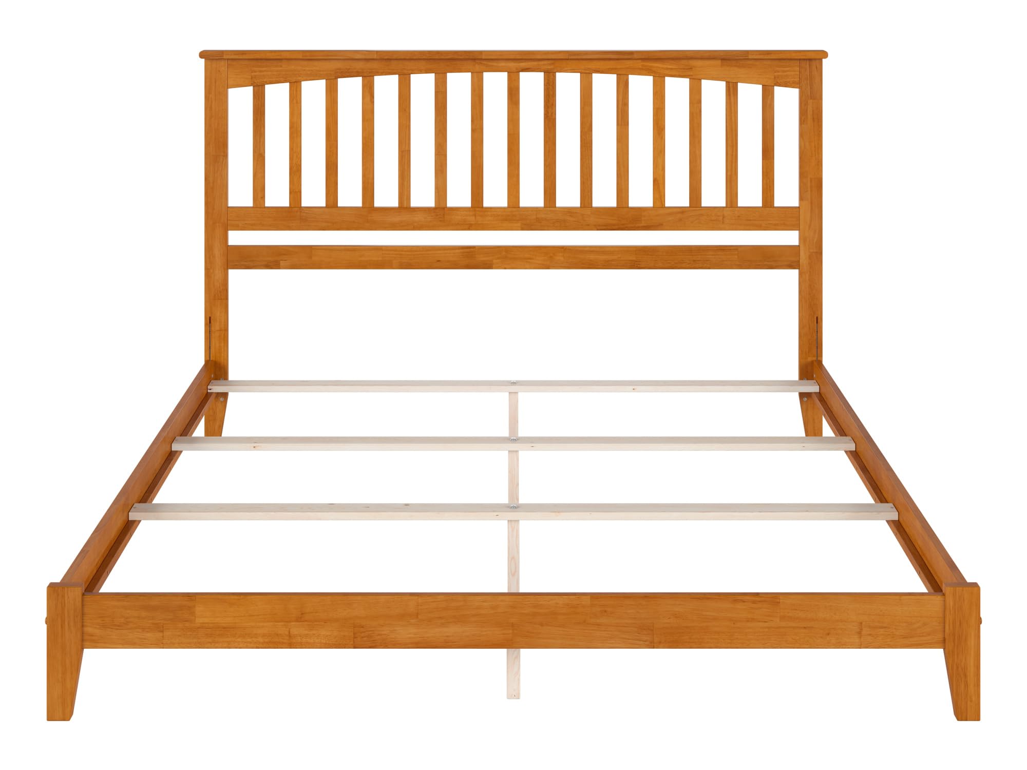 Mission King Foundation Bed in Light Toffee