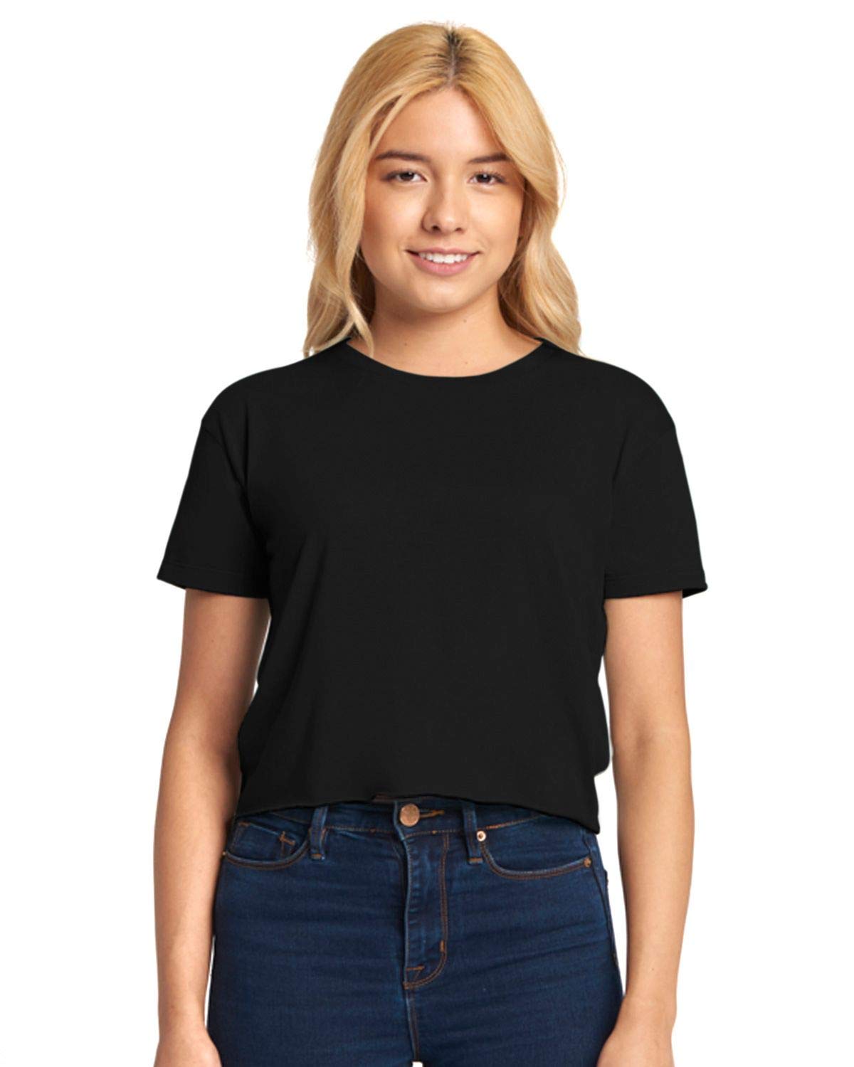 Next Level Festival Womens Cali Crop - Black, M