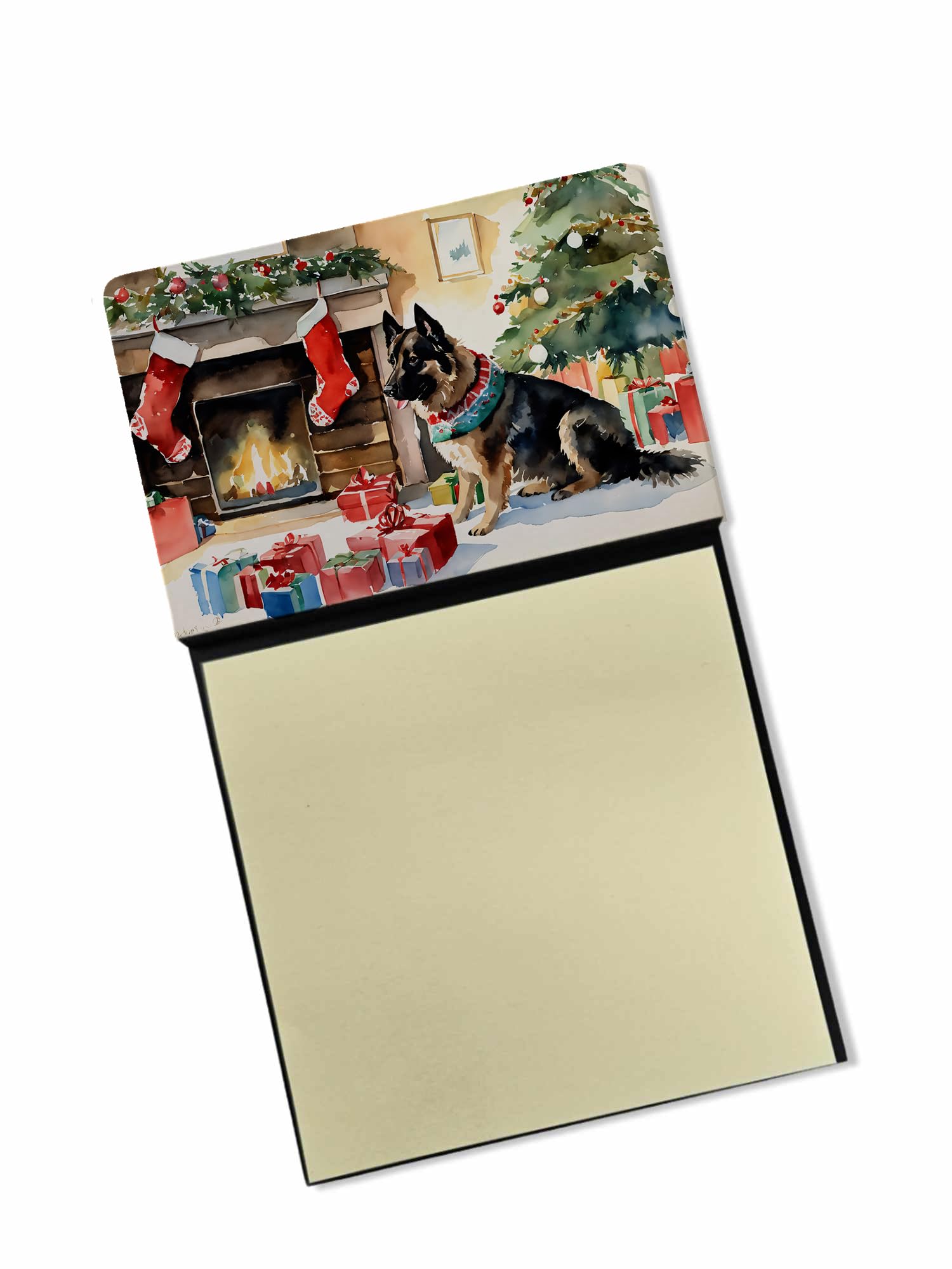 Norwegian Buhund Cozy Christmas Sticky Note Holder