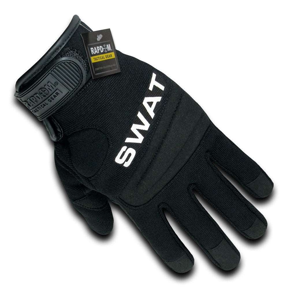 Digital Leather Glove, SWAT, Black, XL