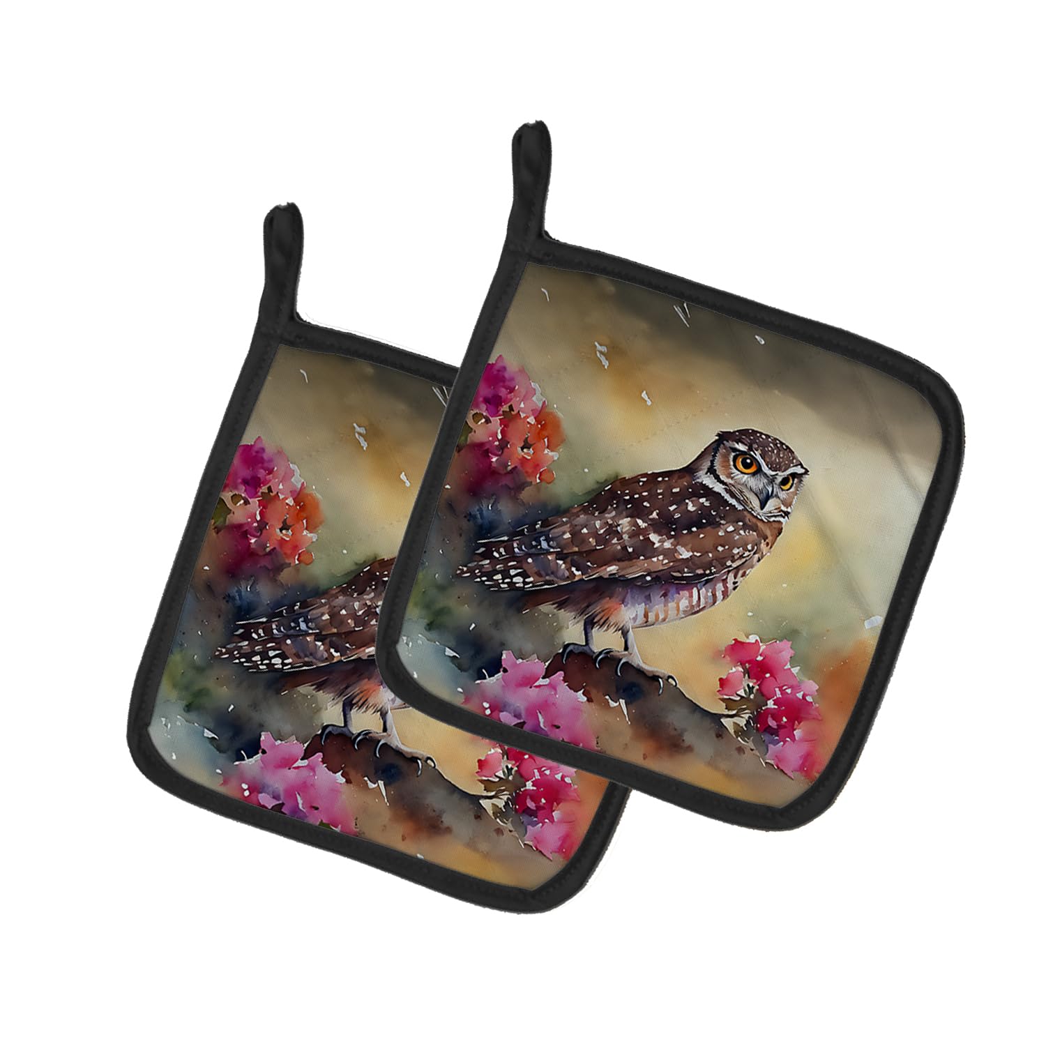 Burrowing Owl Pair of Pot Holders