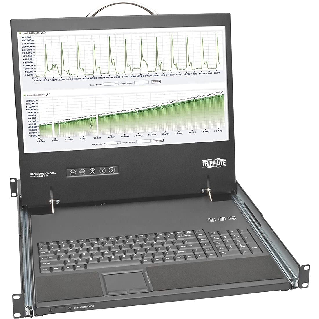 1U Short KVM Console with 19-inch LCD