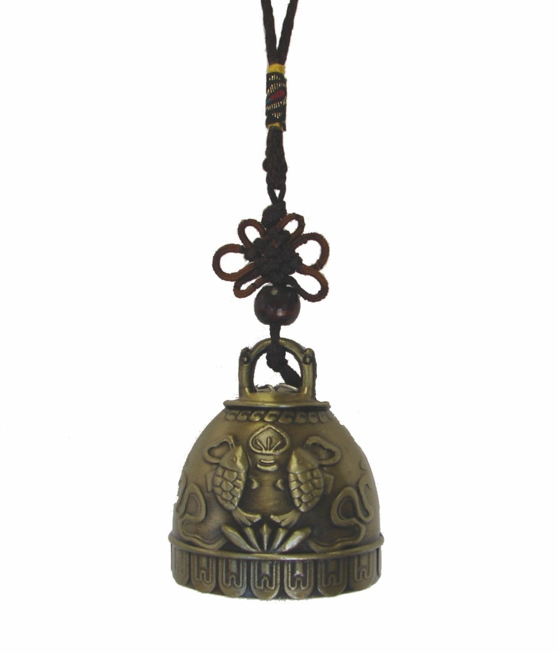 Bell Charm with Double Fishes