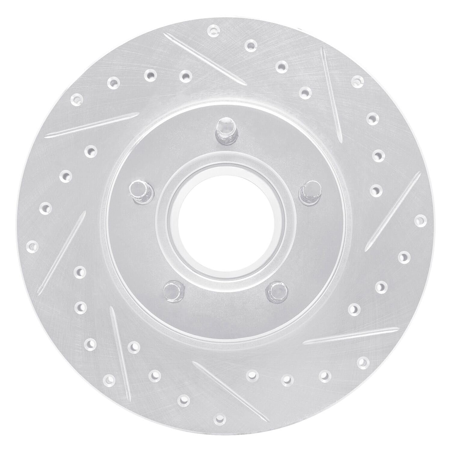 R1 Concepts Brake Rotor Drilled and Slotted Silver EDZ-54156R