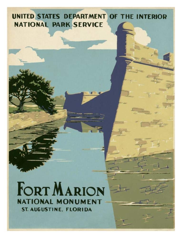 Fort Marion National Monument, St. Augustine, Florida, ca. 1938-Paper Art-26x34”