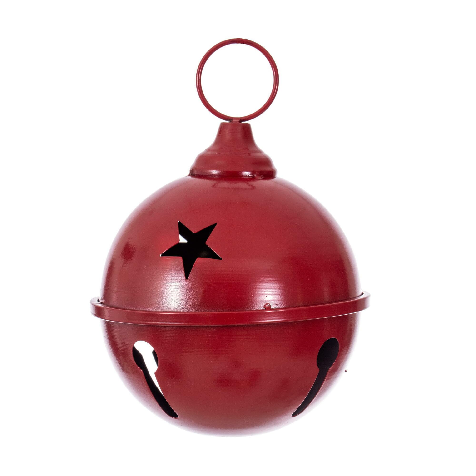Casafoyer 6” Red Iron Bell Ornament - (Pack Of 2)