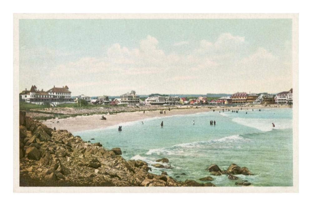 Bathing At York Beach, York Beach, Me., 1898-Paper Art-24x16”