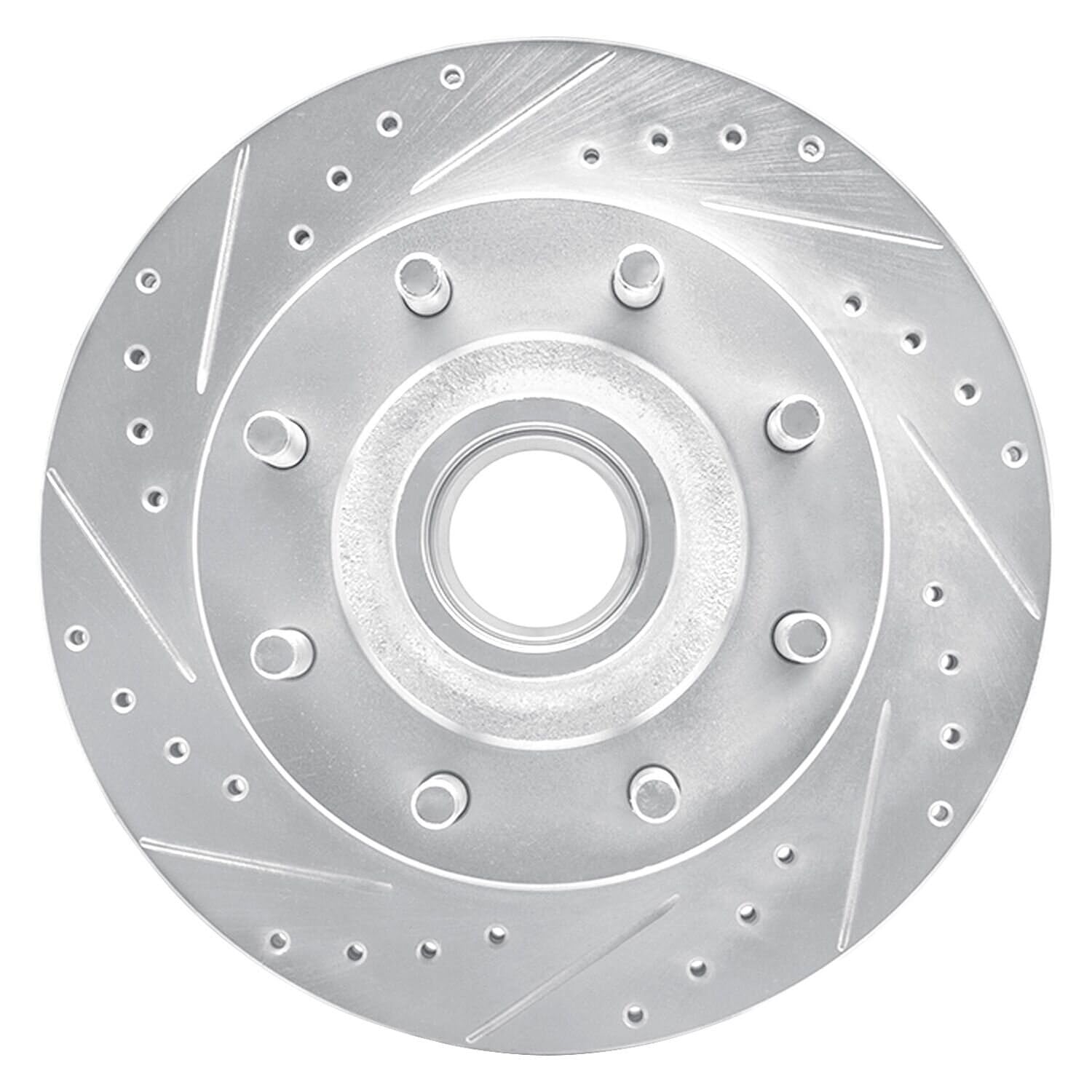 R1 Concepts Brake Rotor Drilled and Slotted Silver EDZ-54135L