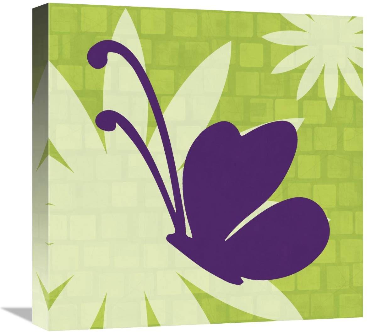 Bright Bugs: Butterfly-Canvas Art-18x18”