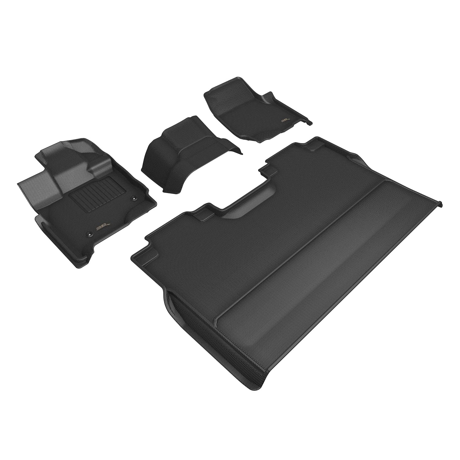 3D MAXpider Compatible with FORD F-150 SUPERCREW 2015-2026 BENCH SEAT, KAGU BLACK R1 R2 (NO UNDERSEAT STORAGE)