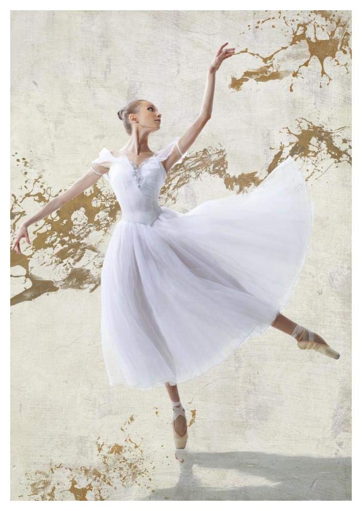 White Ballerina-Paper Art-34x50”