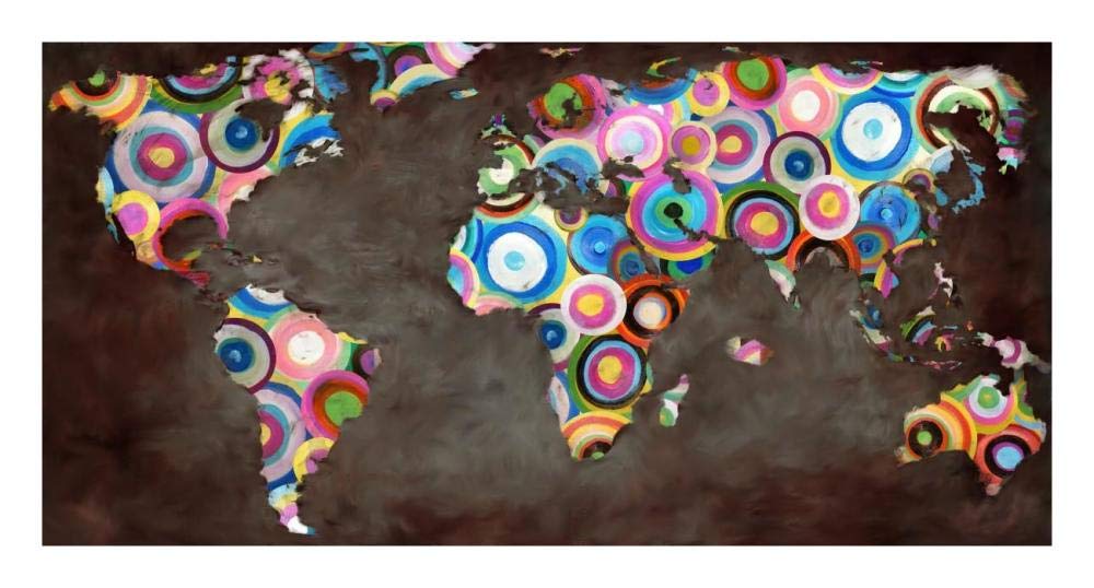 World in circles-Paper Art-26x14”