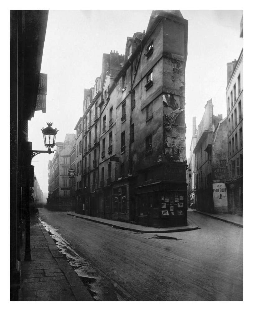 Paris, 1908 - Vieille Cour, 22 rue Quincampoix - Old Courtyard, 22 rue Quincampoix-Paper Art-26x32”