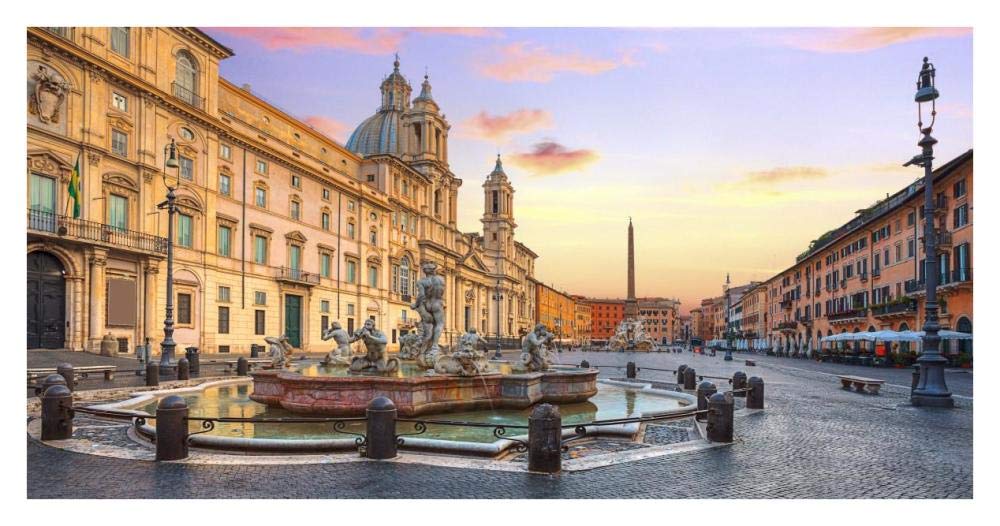 Piazza Navona, Roma-Paper Art-38x20”