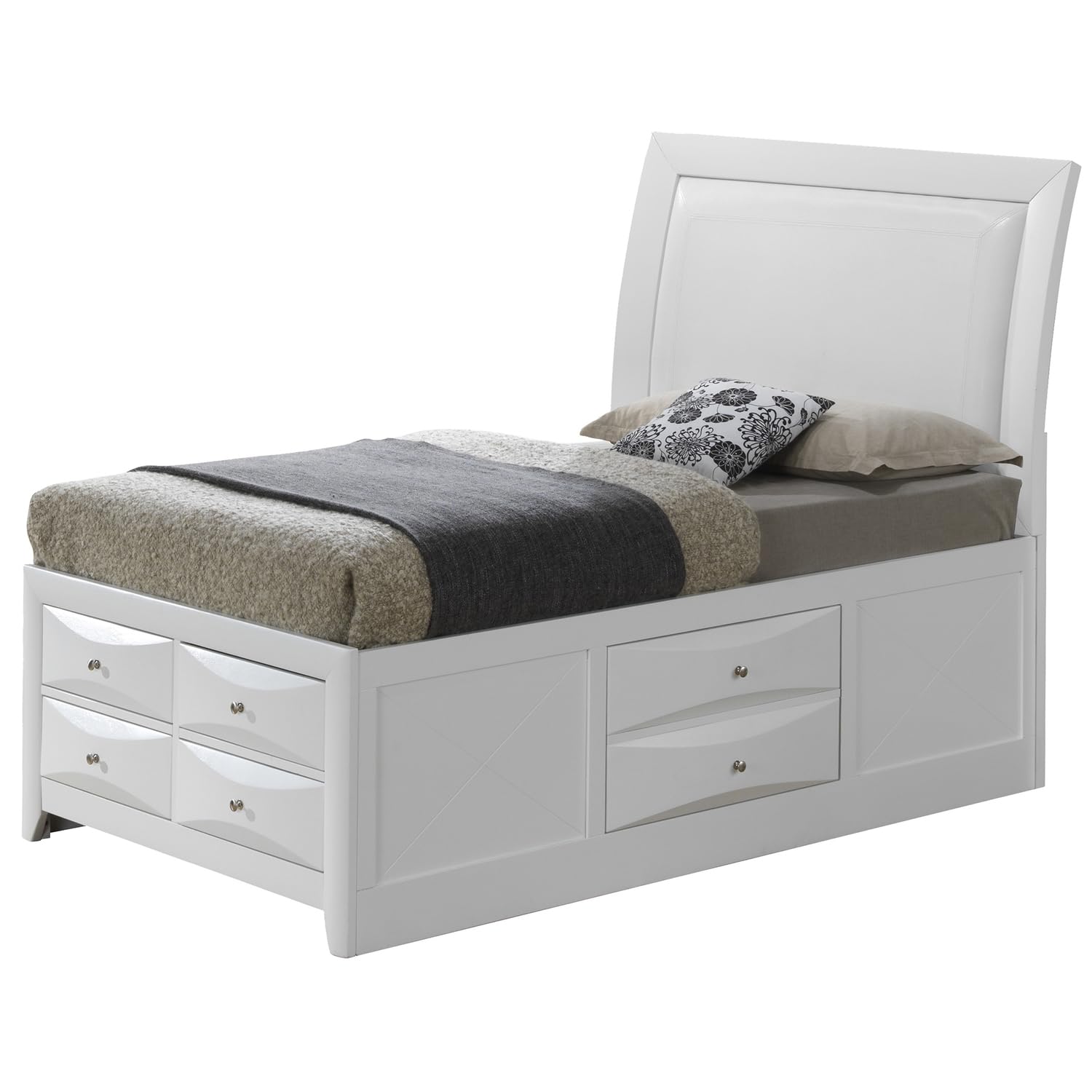 Marilla White Twin Panel Beds