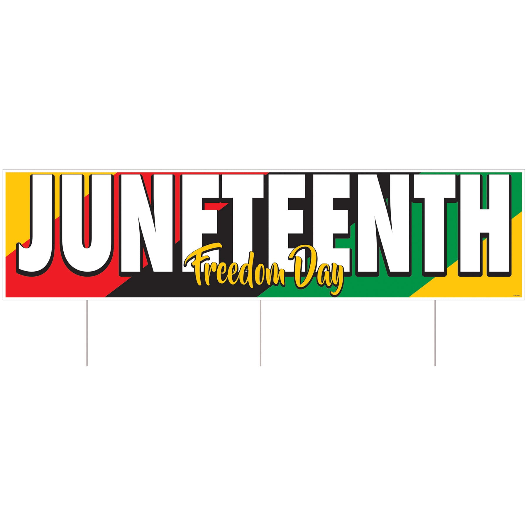Casafoyer Jumbo Juneteenth Yard Sign - Celebrate Freedom Day Outdoors ( Pack of 2 )