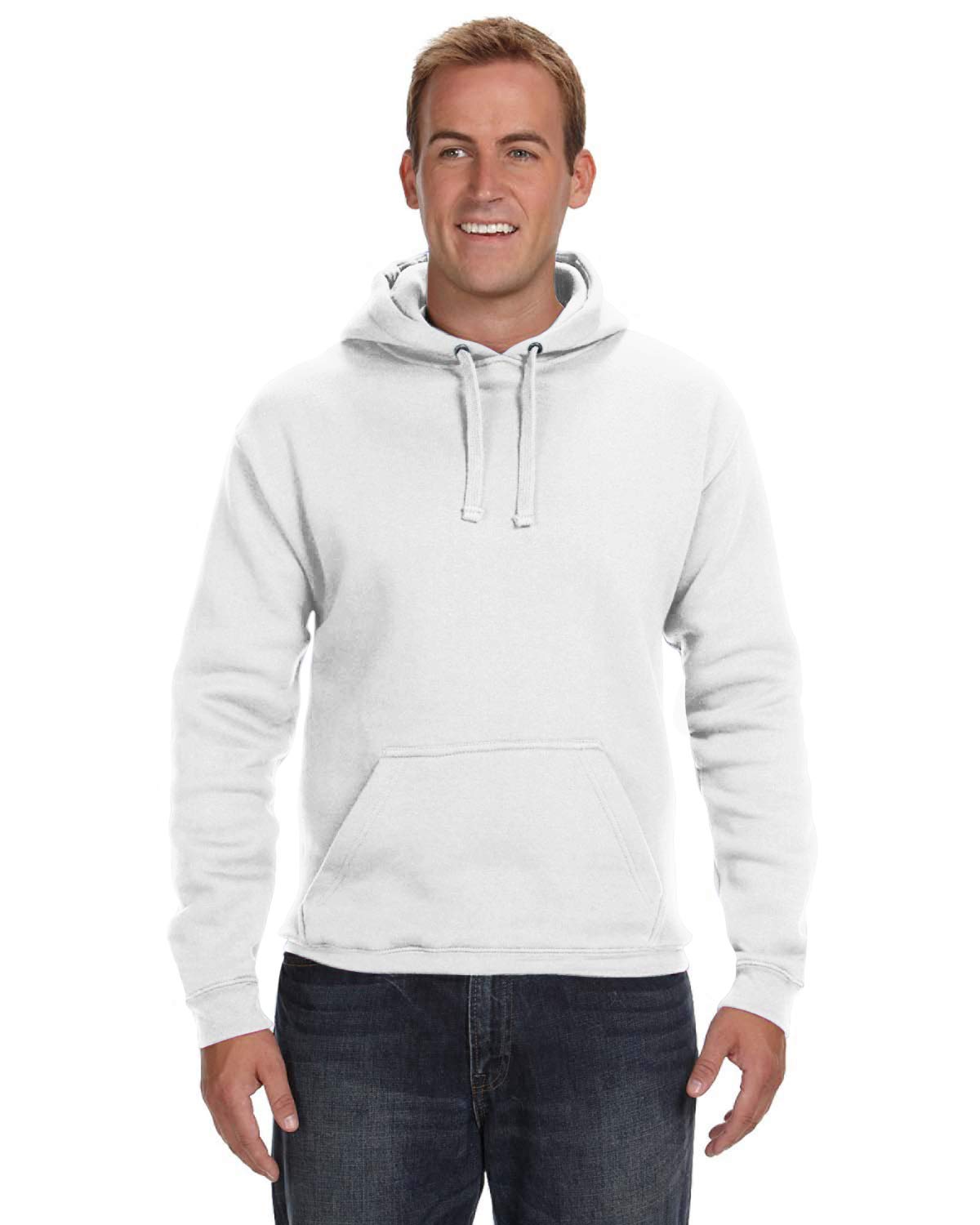 J. America Premium Hooded Sweatshirt - White, XL