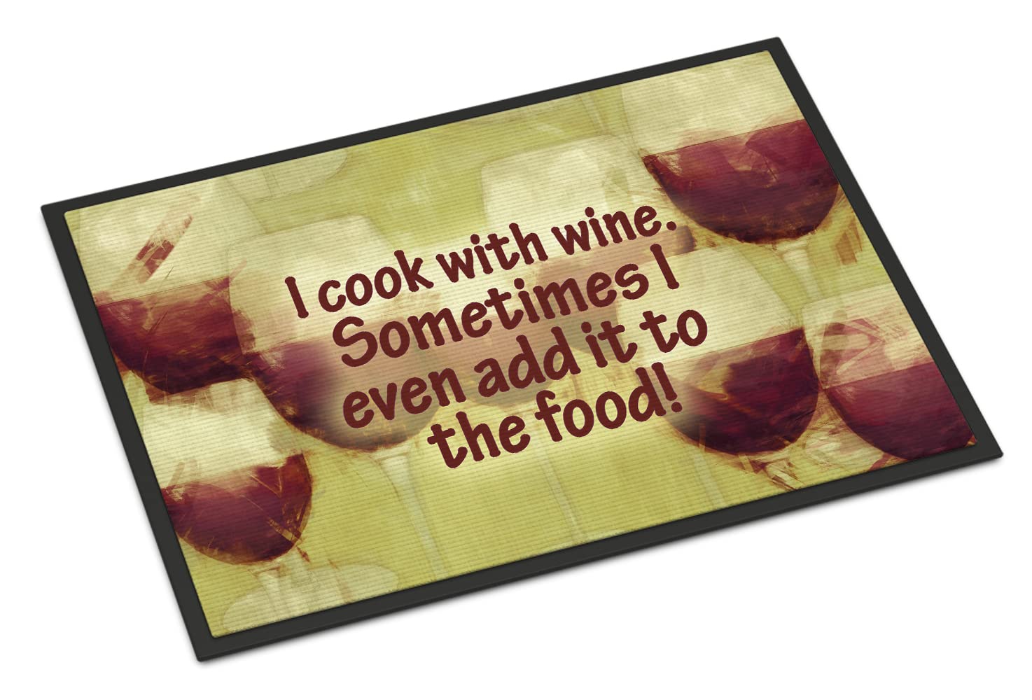 I cook with wine Indoor or Outdoor Mat 18x27