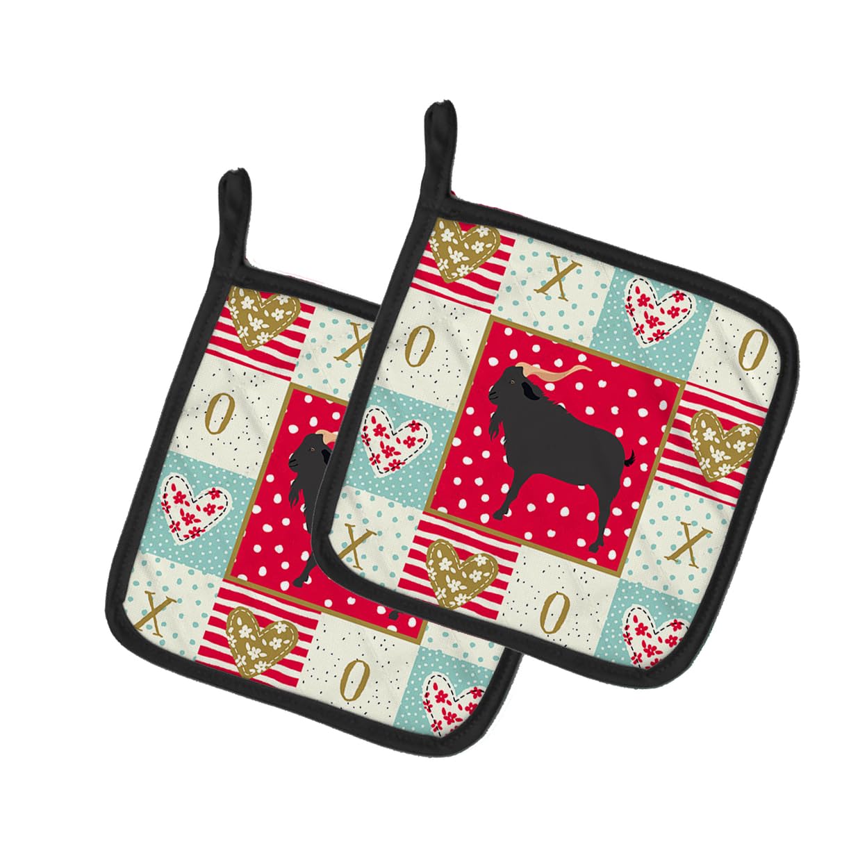 Verata Goat Love Pair of Pot Holders