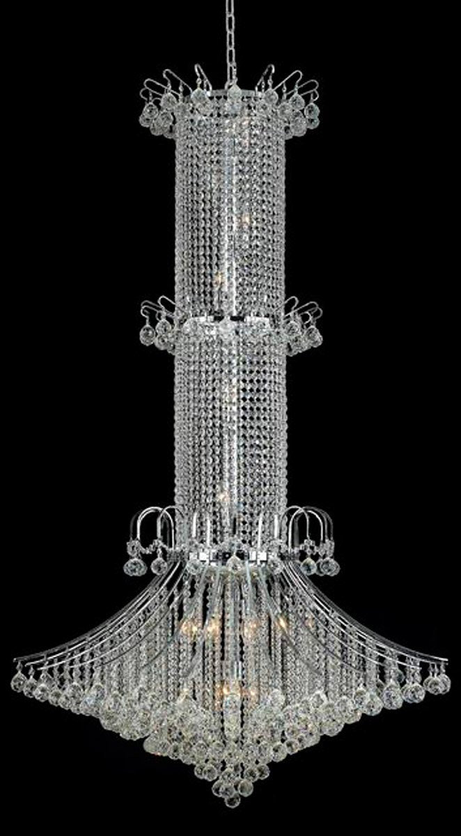 Toureg 20 light Chrome Chandelier Clear Royal Cut Crystal