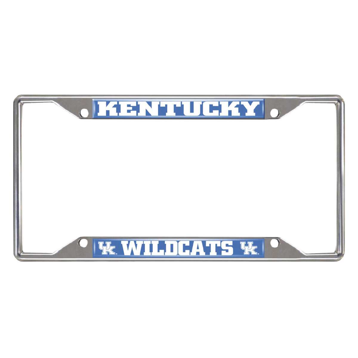 Fanmats 14817 Kentucky Wildcats Chrome Metal License Plate Frame, Team Colors, 6.25In X 12.25In