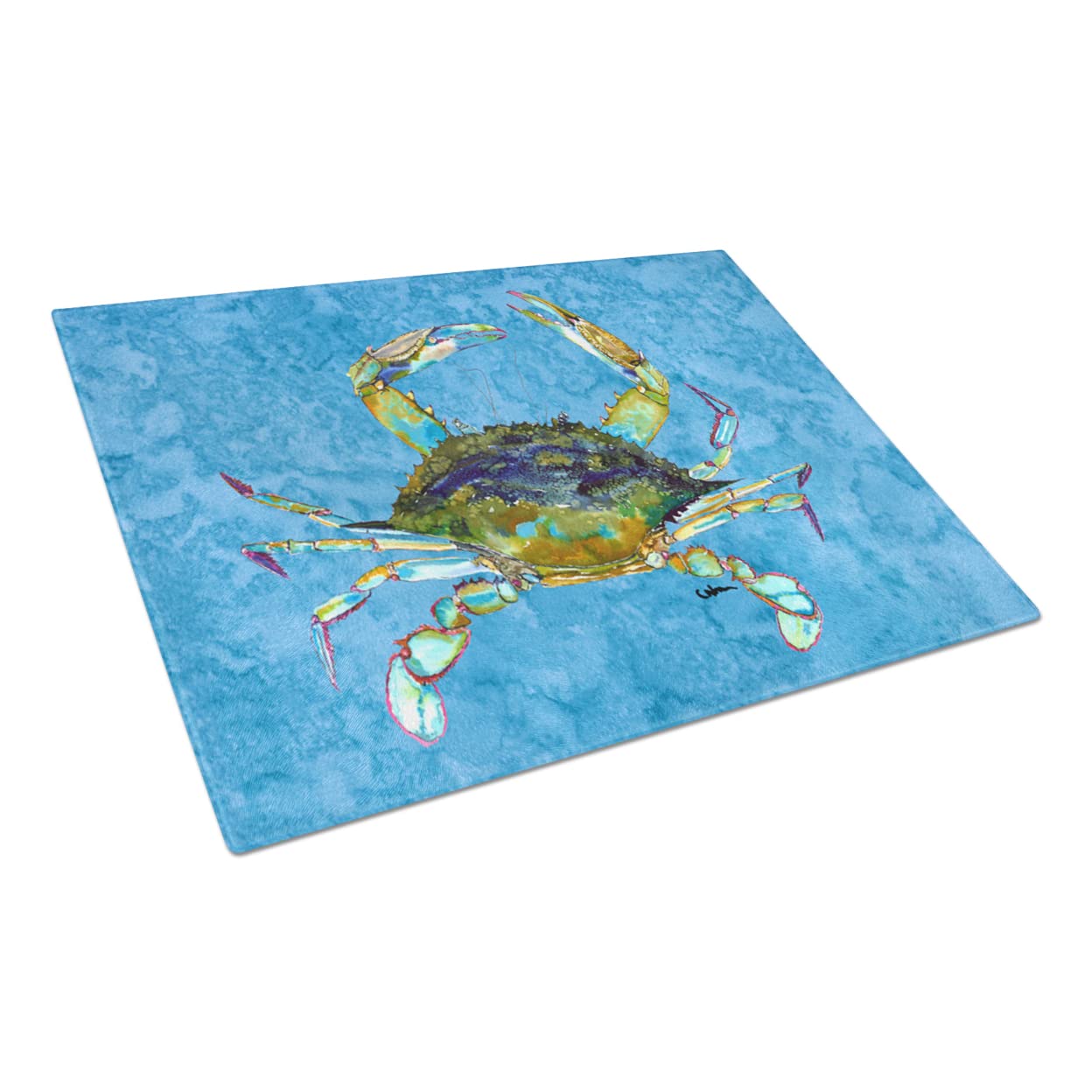 Crab Glass Cutting Board Large