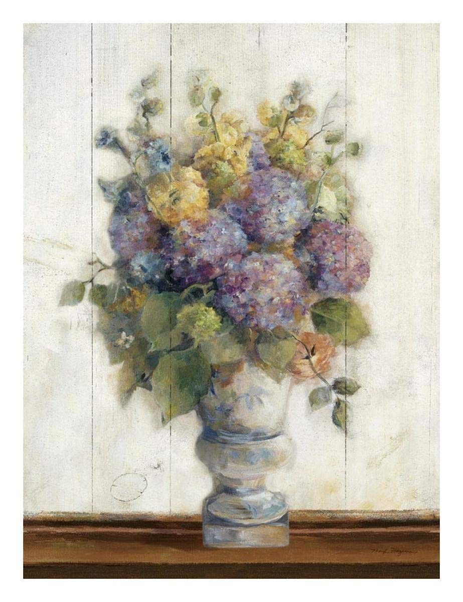 Dreamy Hydrangea I on Birch -Paper Art-20x26”