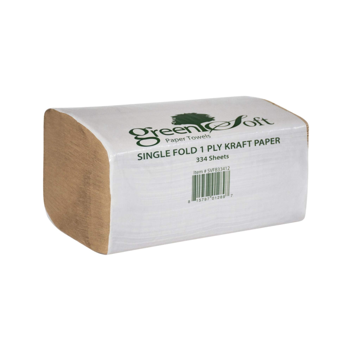 Greensoft Svfb33412 Single Fold Paper Towel, Kraft (Pack Of 4008)