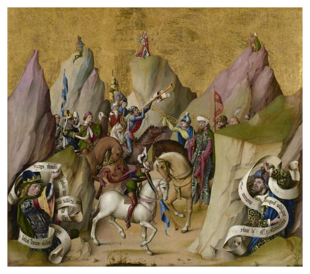 The Meeting of the Three Kings, with David and Isaiah (recto); The Assumption of the Virgin (verso)-Paper Art-42x37”