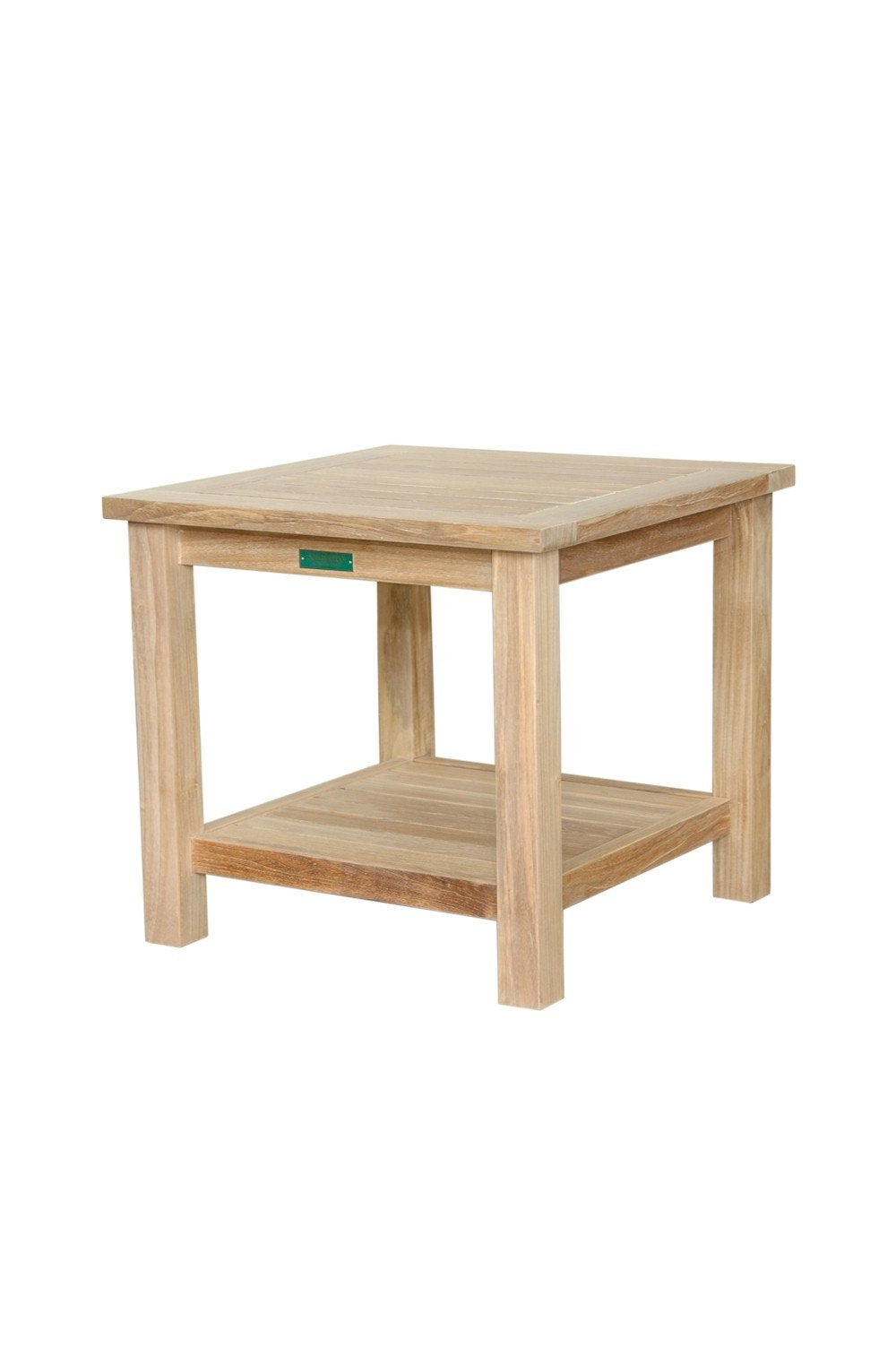 Casafoyer Versatile Square Side Table - Natural Teak, 22-Inch,  Pack of 2